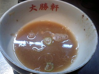 大阪大勝軒 野菜つけ麺 スープ割