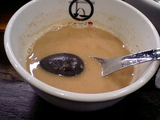 つけ麺 紋次郎 つけめん(並) スープ割り後