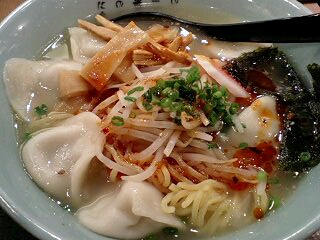 伝説のすた丼 水餃子のタンメン ラー油