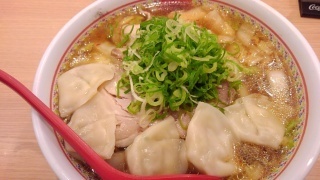神座 ワンタン麺(中盛)@天王寺MIOプラザ店