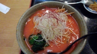 らくらく亭 鶏骨辛味噌ラーメン(大)@エブリーイオン新金岡店