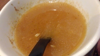 玉五郎 煮干つけ麺(大盛) スープ割り